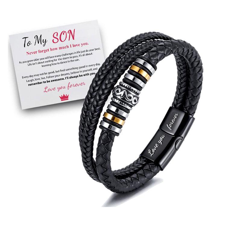 To My Son Legacy Loop Bracelet - Keep Moving Forward