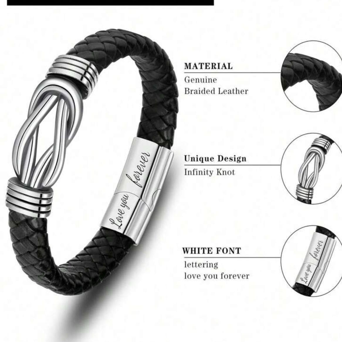 Happy Anniversary Dear Grandson Bound by Strength Bracelet - Lead With Heart