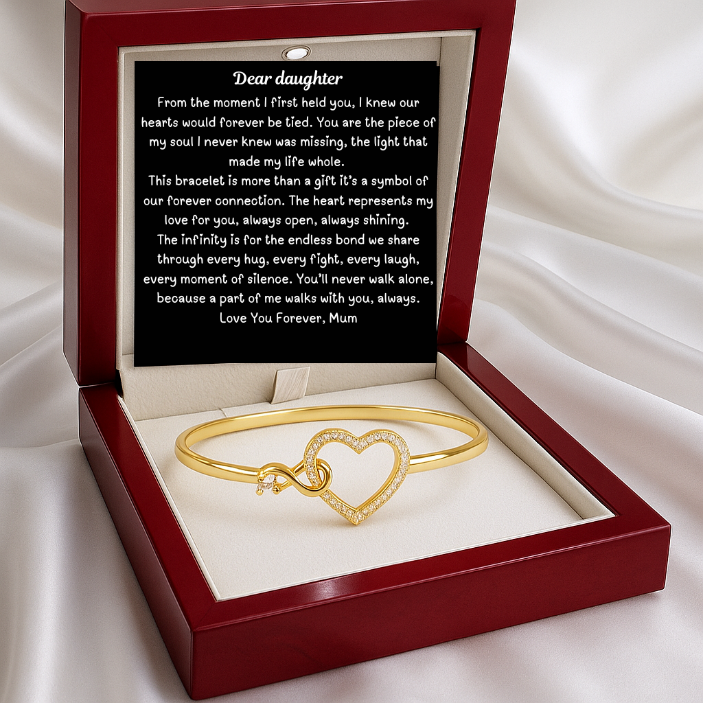 Mother Daughter Infinity Heart Bracelet - Forever Between Us