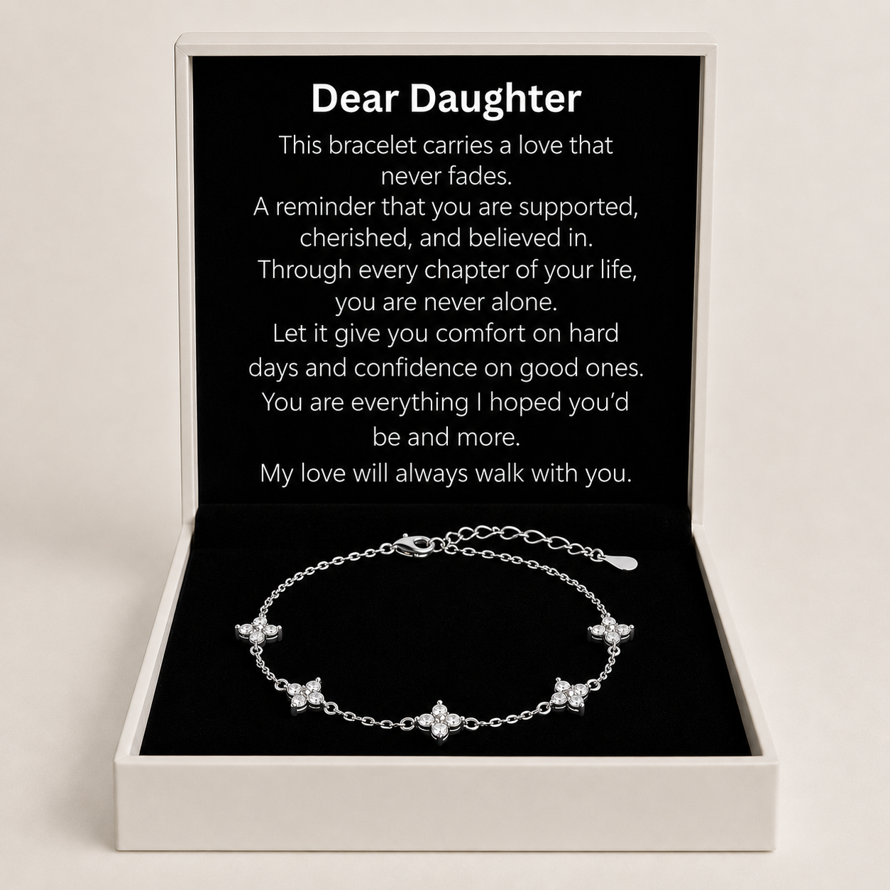 Golden Whisper Bracelet - Daughter, My Strength in Every Whisper