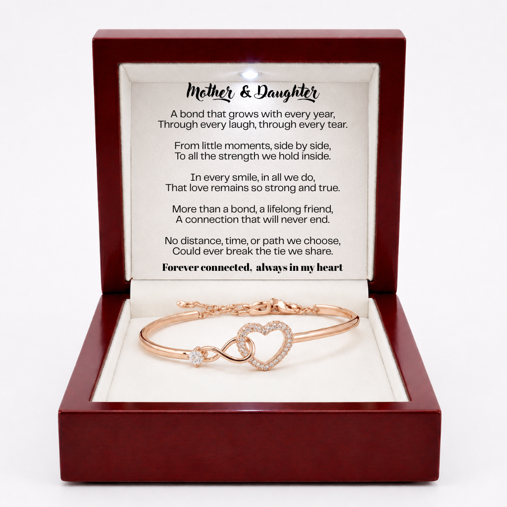 To My Daughter Infinity Heart Bracelet Linked Forever From Mum