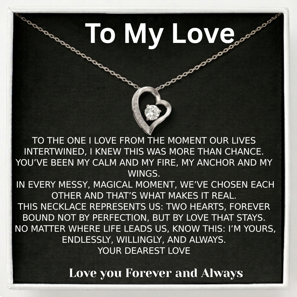 To My Dear Girlfriend Bound by Love Necklace - Be mine, always