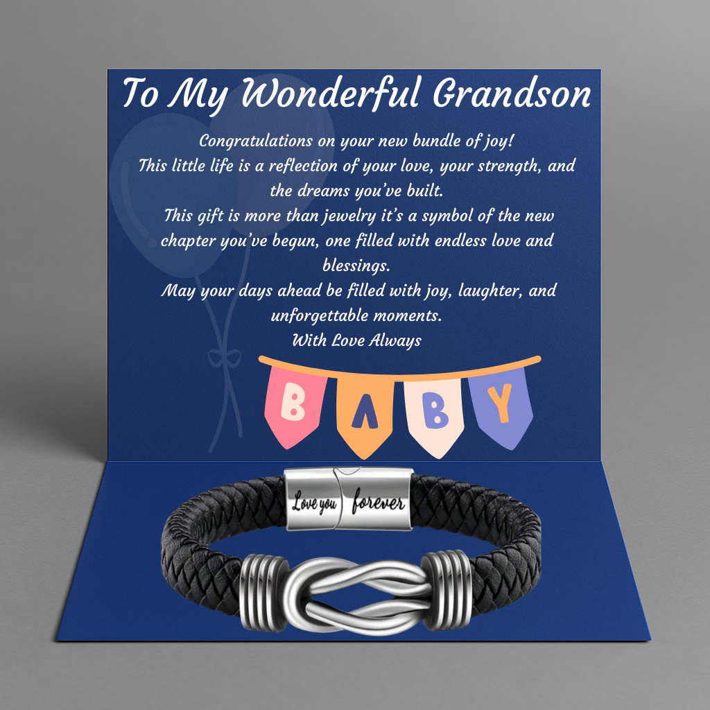 Dear Grandson Bound by Strength Bracelet - Strong From the Start