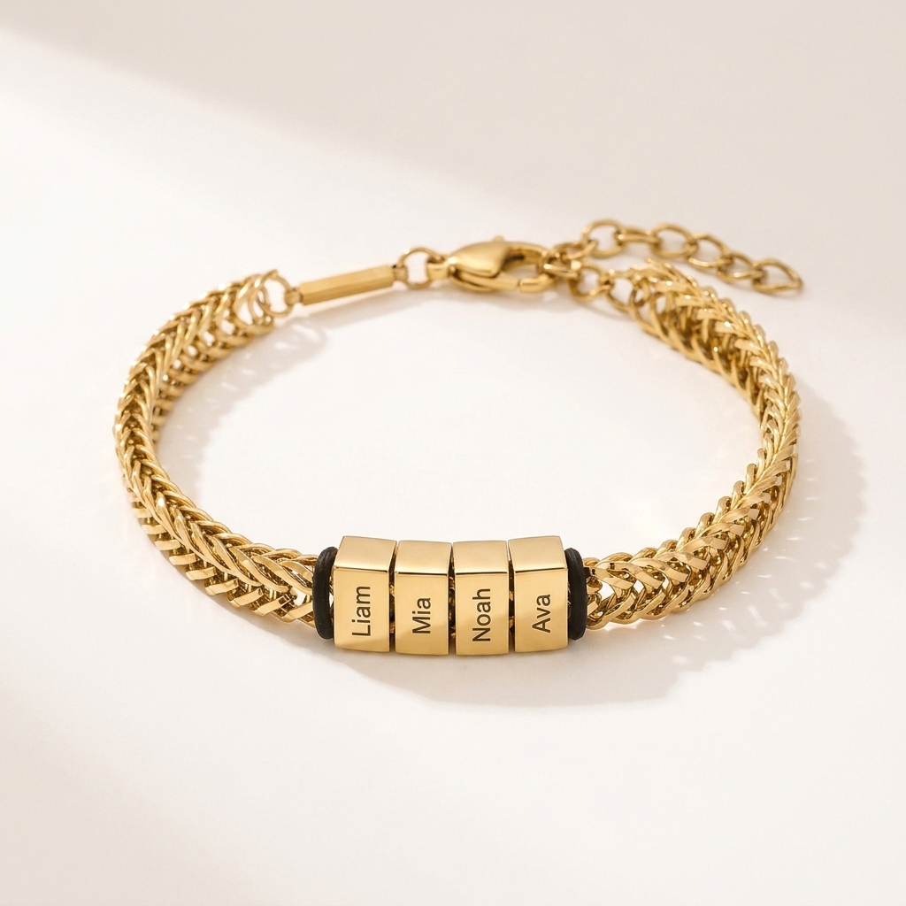 All My Loves Personalised Bracelet  - To the Best Dad in the World