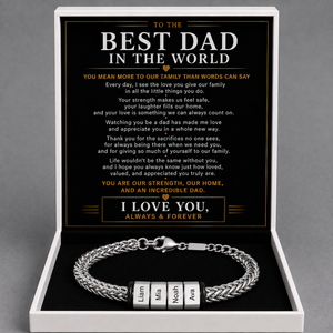 All My Loves Personalised Bracelet  - To the Best Dad in the World