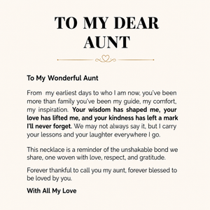 To My Dear Aunt Eternal Knot Necklace - With Love and Gratitude