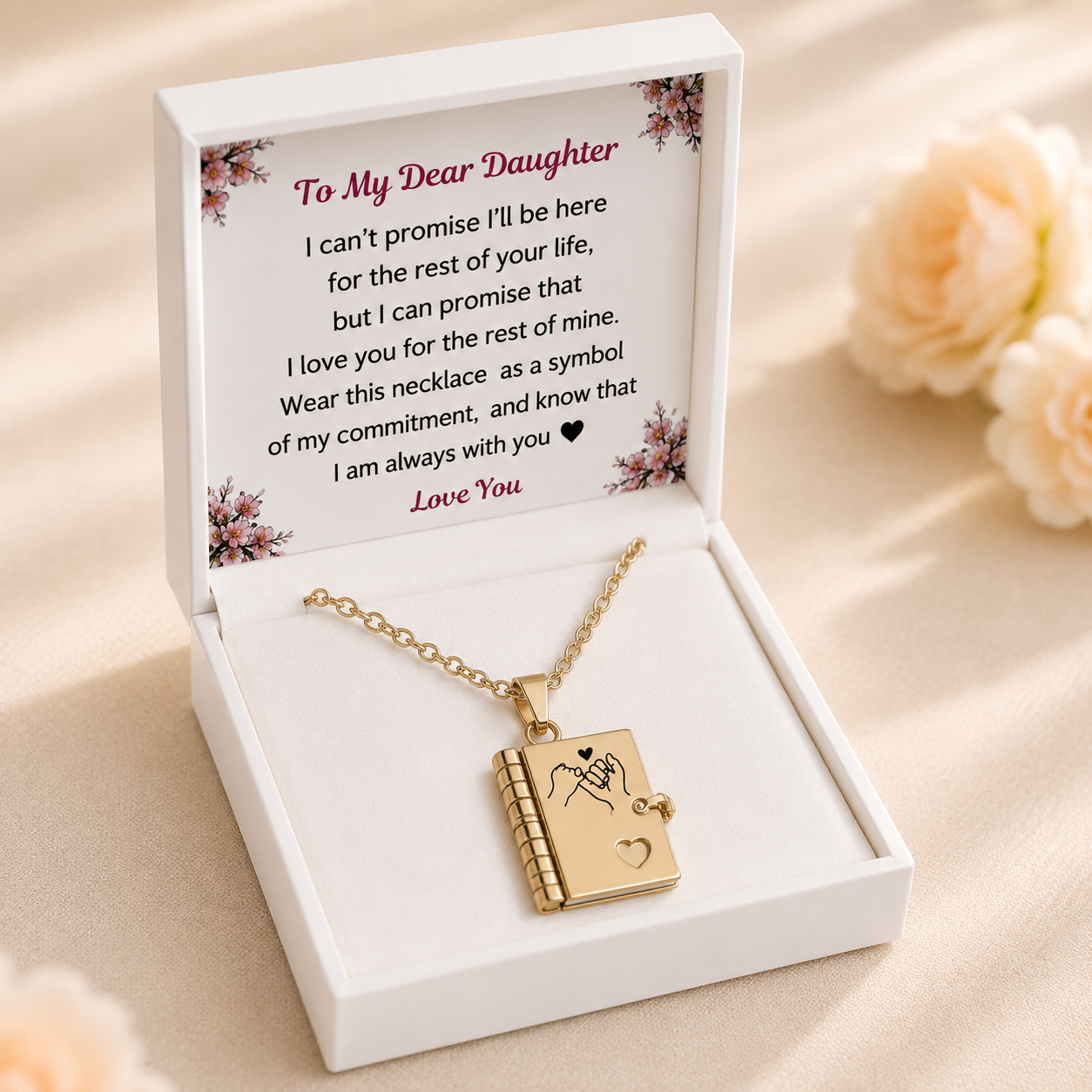 FOR DAUGHTER – I’m Always With You Book Promise Necklace