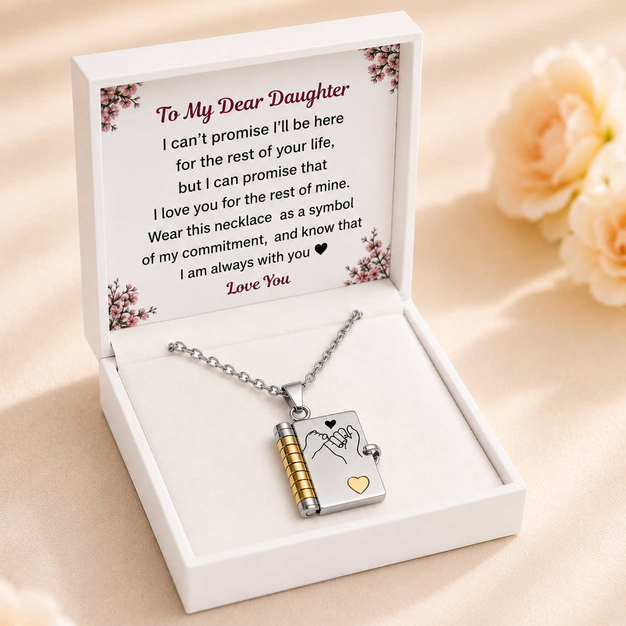 FOR DAUGHTER – I’m Always With You Book Promise Necklace