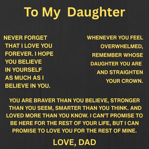 To My Daughter Heart Necklace - A Father’s Promise