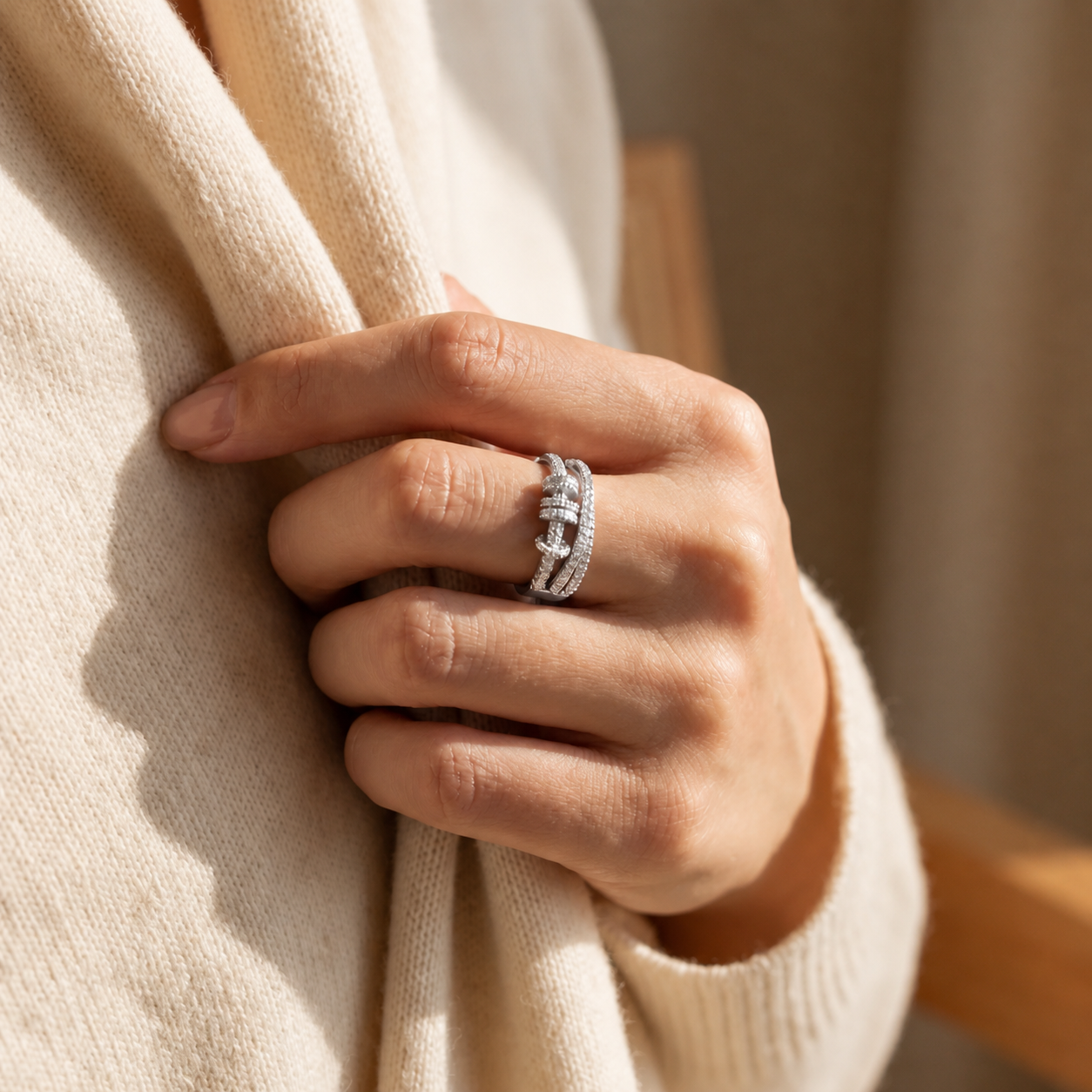 Embrace the Stillness Ring To Granddaughter - Peace You Can Wear