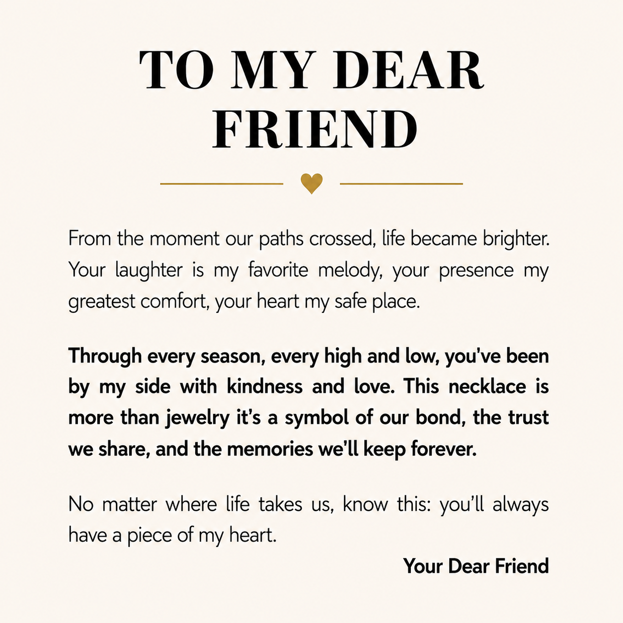To My Dear Friend Eternal Knot Necklace - Chosen Family