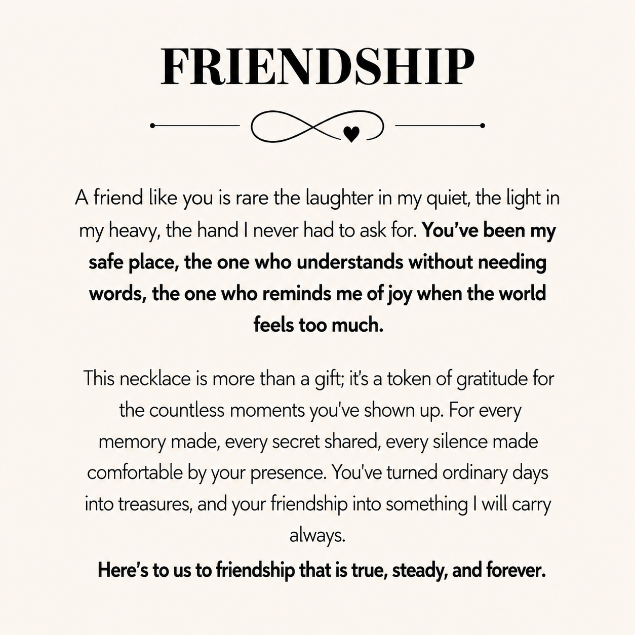 To My Dearest Friend -  Eternal Knot Necklace