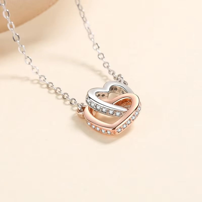 Double Heart Necklace - Forever Linked