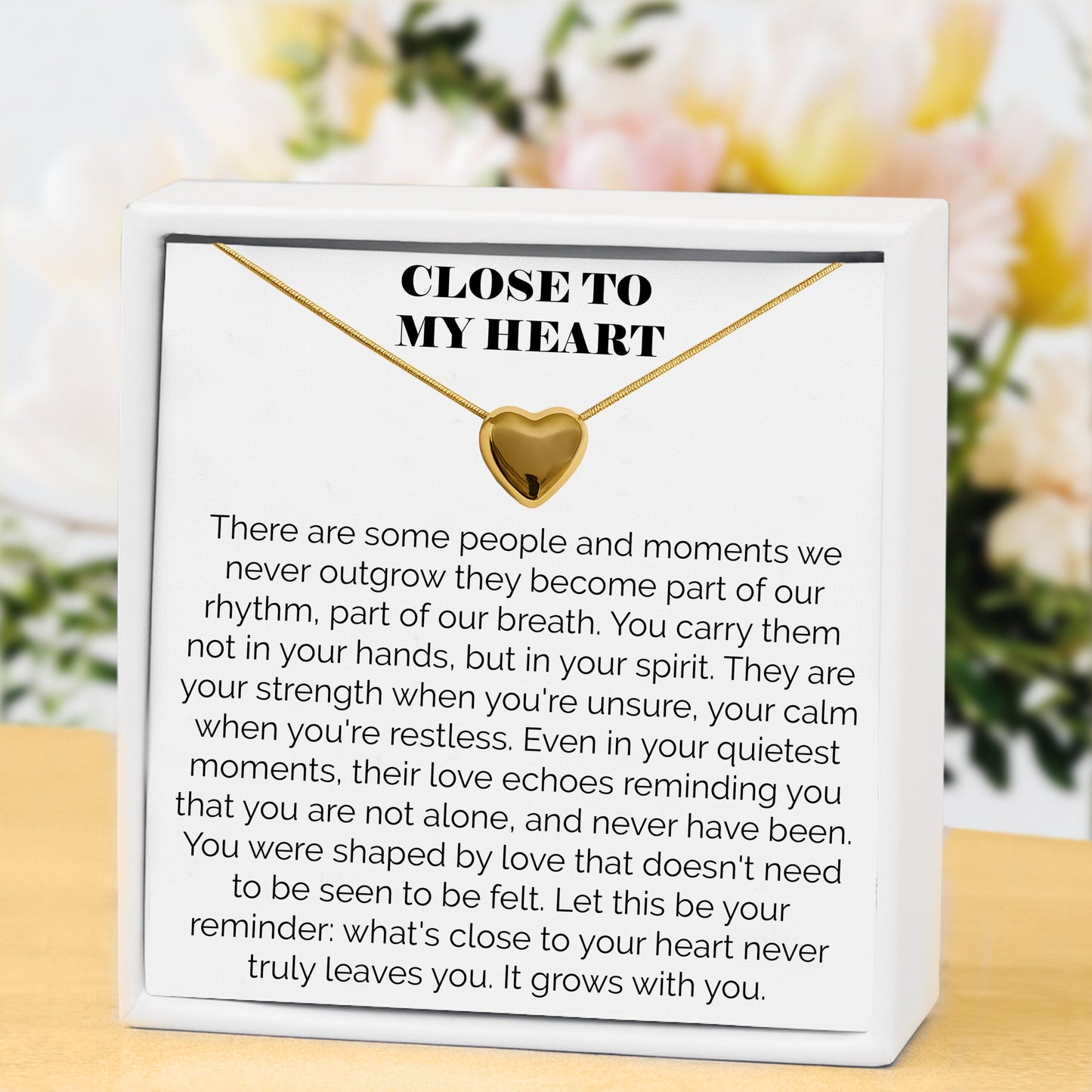 Empowerment Close to My Heart Necklace - Believe, Become, Shine