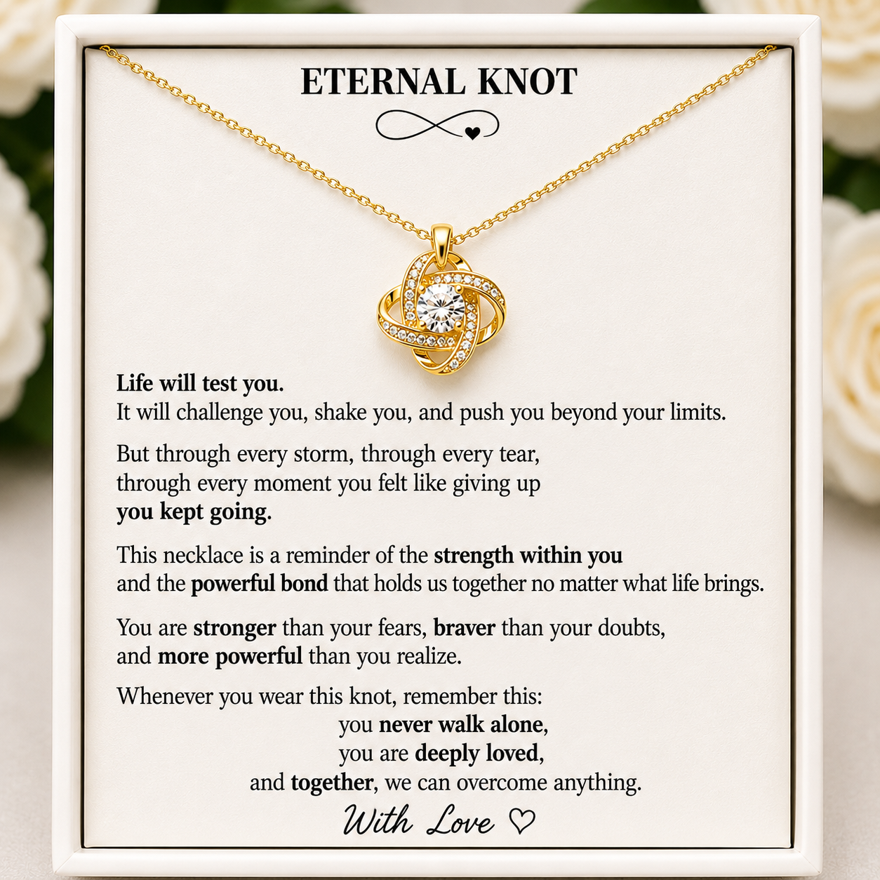 Empowerment Eternal Knot Necklace - Power in Our Bond