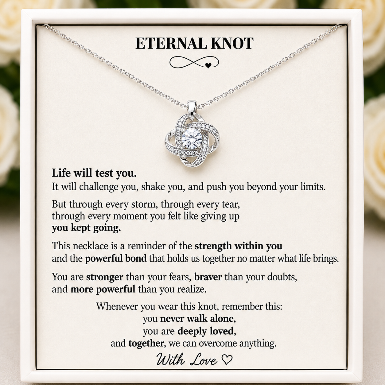 Empowerment Eternal Knot Necklace - Power in Our Bond