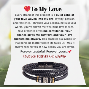 To My Dear Fiance Legacy Loop Bracelet - Our Story Continues