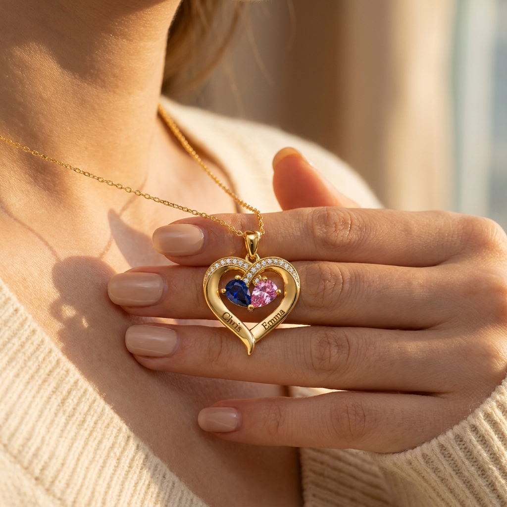 To My Wife - Personalised Birthstone Necklace For The Love Of My Life