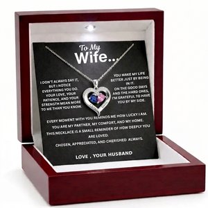 To My Wife - Personalised Birthstone Necklace For The Love Of My Life
