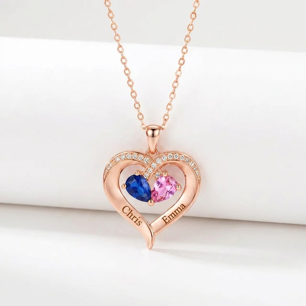 To My Wife - Personalised Birthstone Necklace For The Love Of My Life