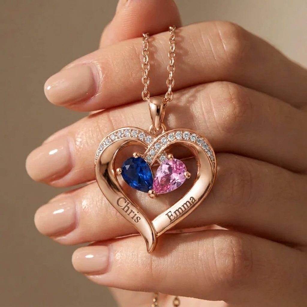 To My Wife - Personalised Birthstone Necklace For The Love Of My Life