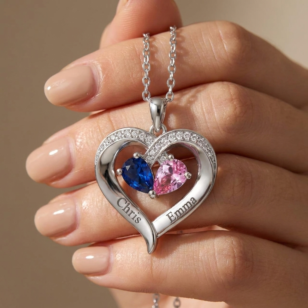 To My Wife - Personalised Birthstone Necklace For The Love Of My Life