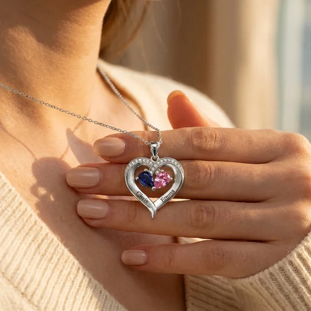 To My Wife - Personalised Birthstone Necklace For The Love Of My Life