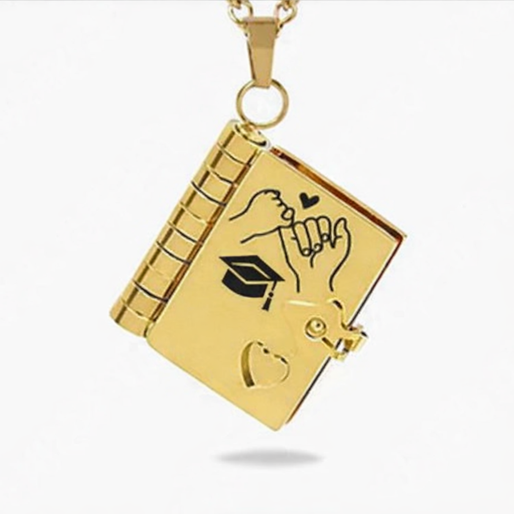 To My Daughter -  Graduation Book Locket Necklace