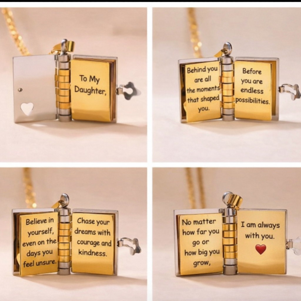 To My Daughter -  Graduation Book Locket Necklace
