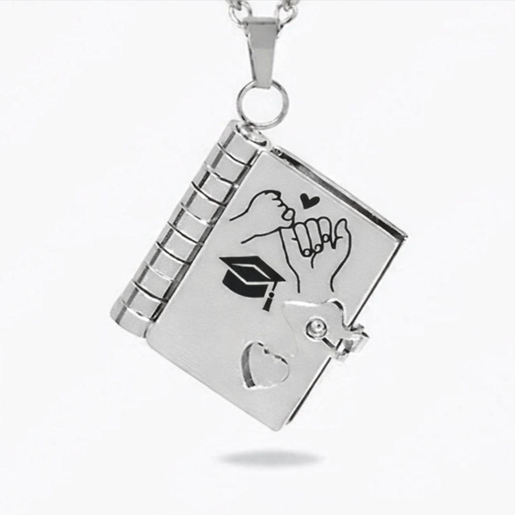 To My Granddaughter -  Graduation Book Locket Necklace