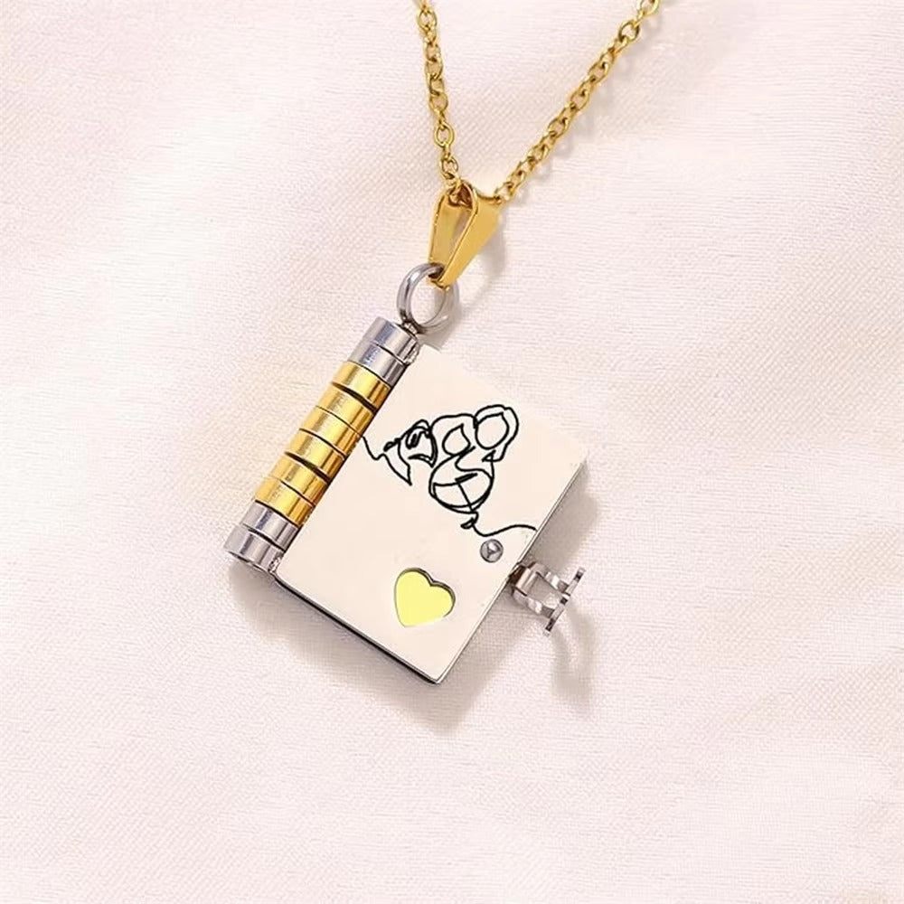 To My Granddaughter -  Book Locket Necklace