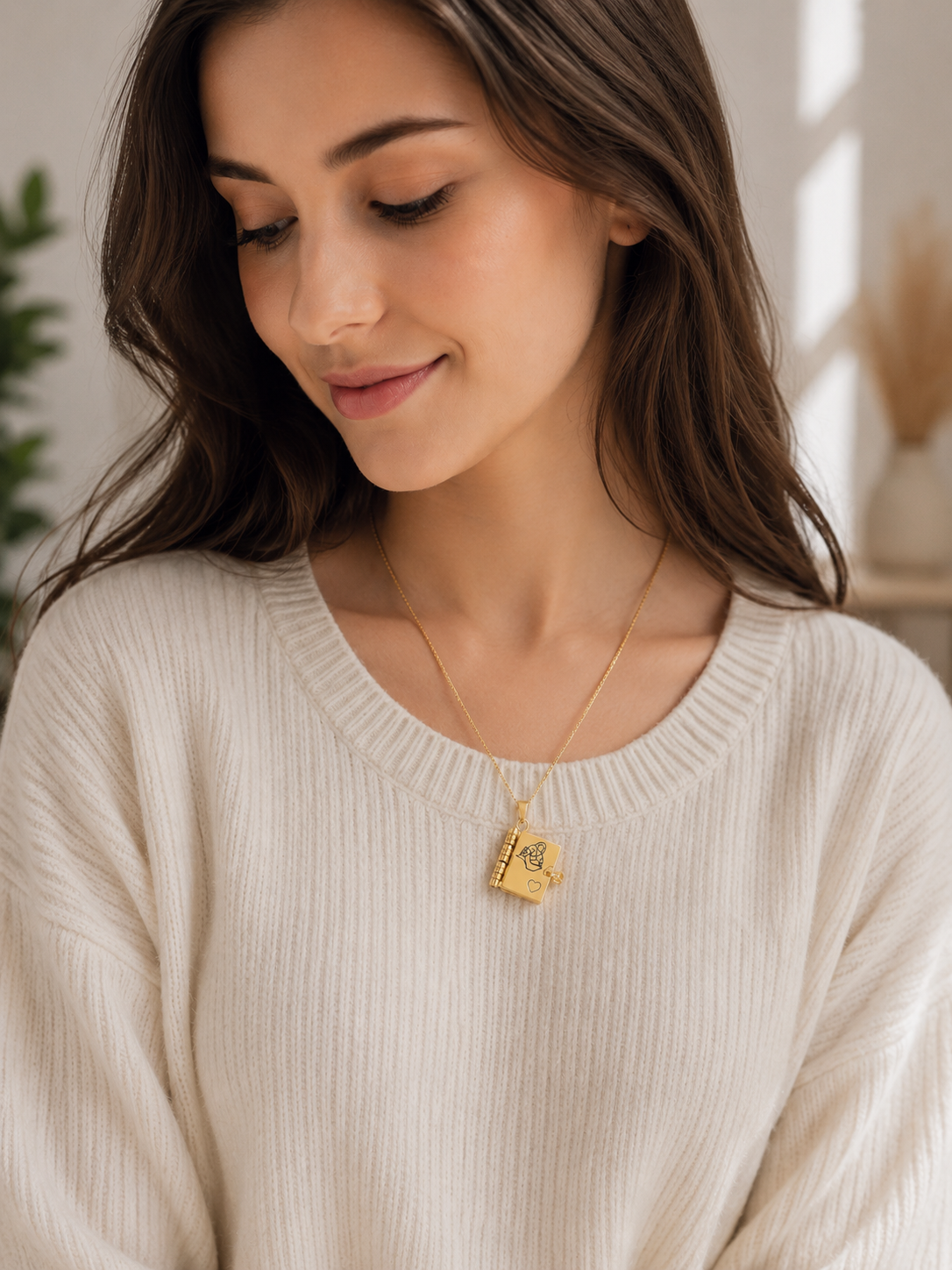 To My Granddaughter -  Book Locket Necklace