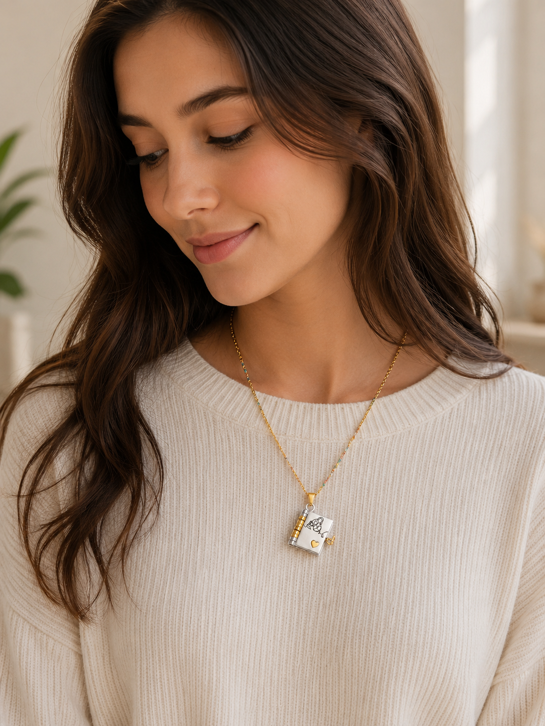 To My Granddaughter -  Book Locket Necklace
