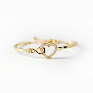Mother Daughter Infinity Heart Bracelet -  Forever Between Us