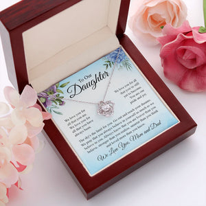 Dear Daughter Eternal Knot Necklace - Love Without End From Mum and Dad