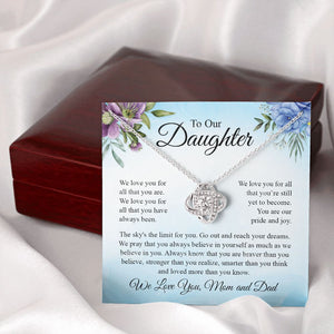 Dear Daughter Eternal Knot Necklace - Love Without End From Mum and Dad
