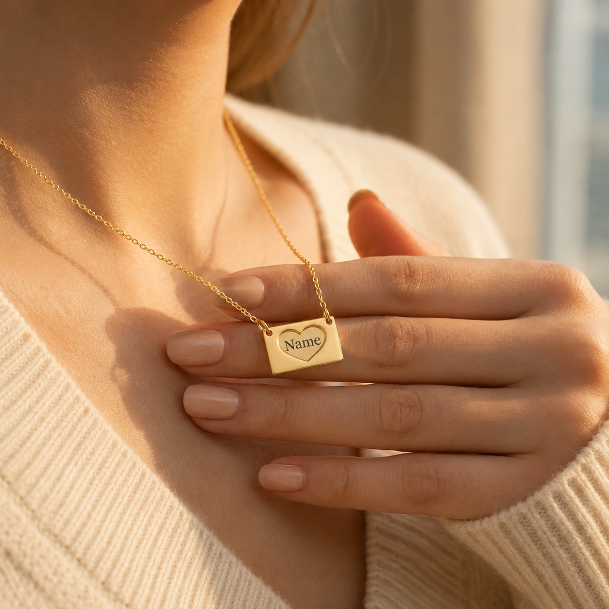 Personalised Heart Message Necklace for Daughter