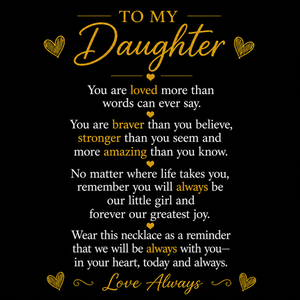 Personalised Heart Message Necklace for Daughter
