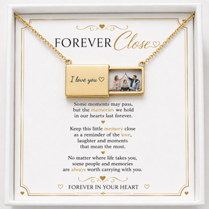 Personalised Hidden Photo Necklace -  Engraved Keepsake