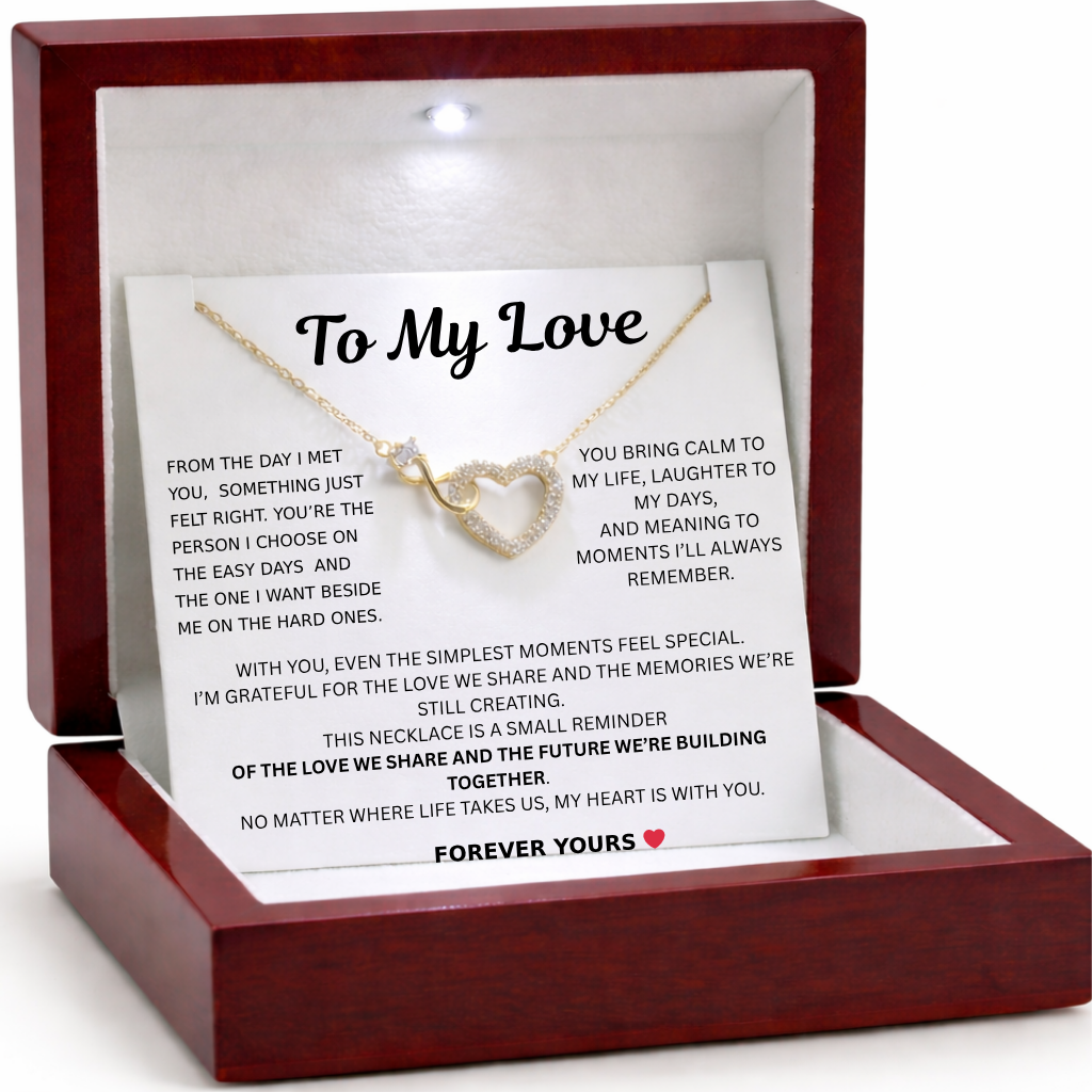 To My Love - Infinity Heart Necklace - Forever Bound