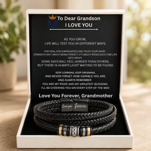 To Grandson - Engraved Love You Forever Bracelet  from Grandmother