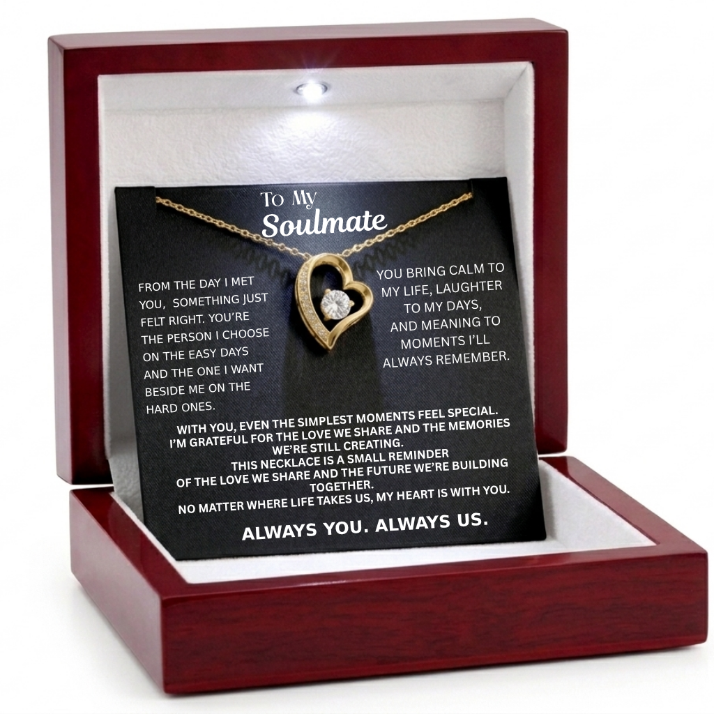 Love Heart Necklace For Soulmate - The Day I Met You