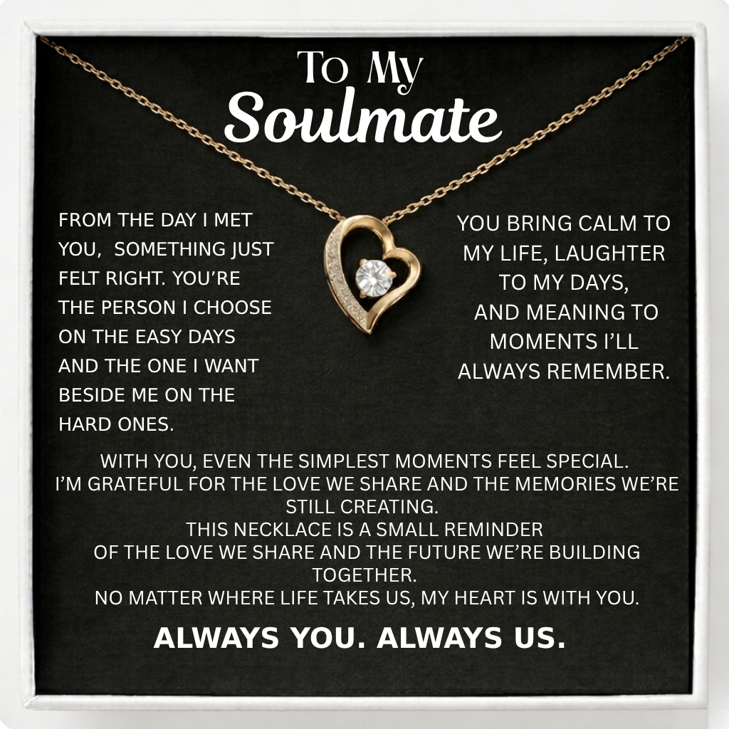 Love Heart Necklace For Soulmate - The Day I Met You