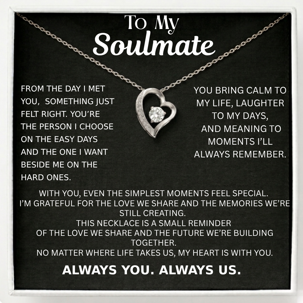 Love Heart Necklace For Soulmate - The Day I Met You