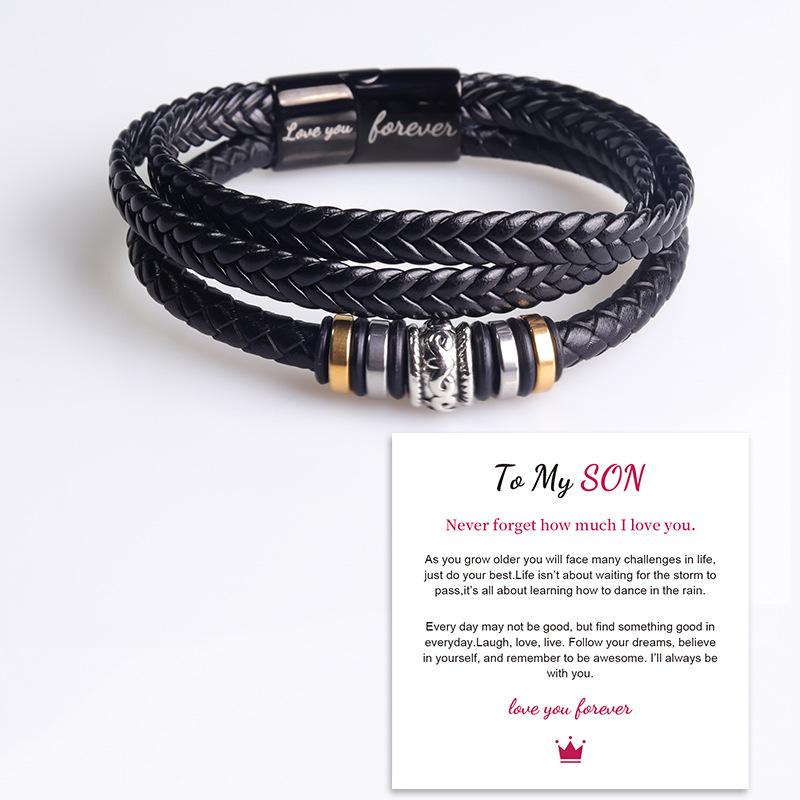 To My Son Legacy Loop Bracelet - Keep Moving Forward