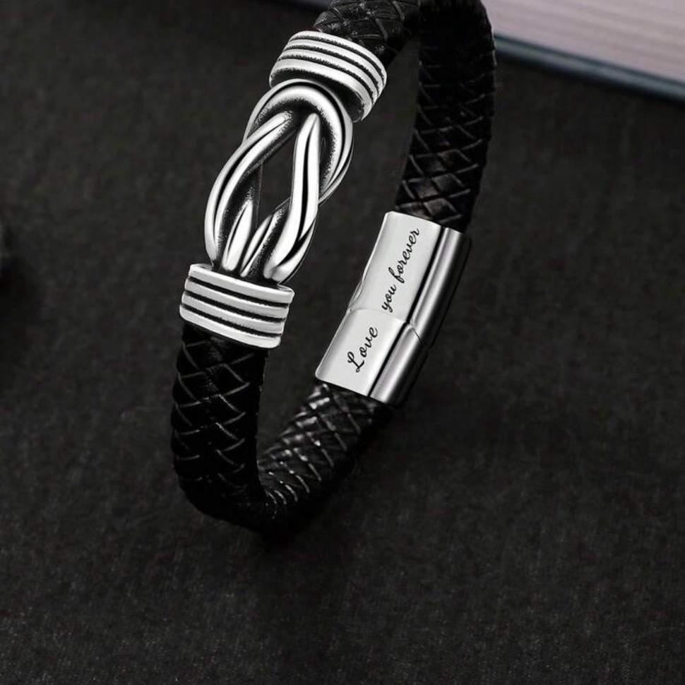 Happy Anniversary Dear Grandson Bound by Strength Bracelet - Lead With Heart
