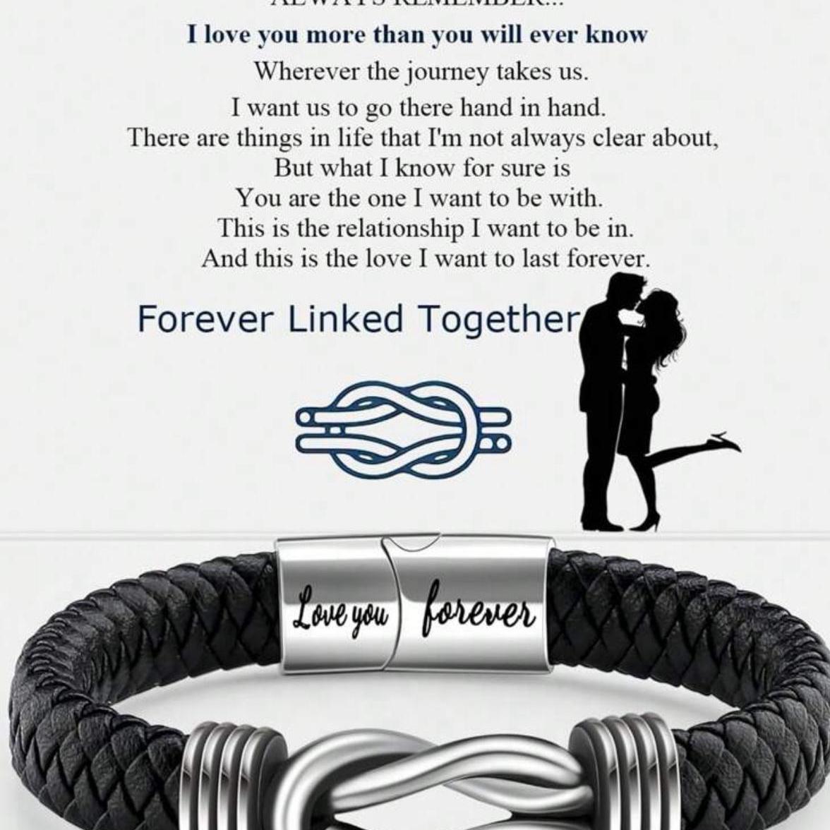 To My Boyfriend Bound by Strength Bracelet - My Rock, My Man