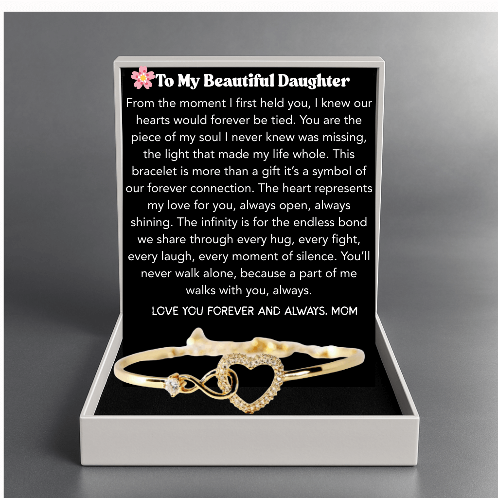 Mother Daughter Infinity Heart Bracelet -  Forever Between Us