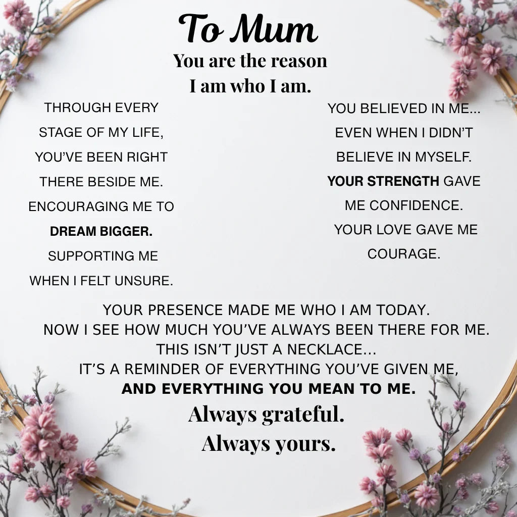 To Mum - Everything I Am, You Helped Me To Be Engraved Cuff Bracelet