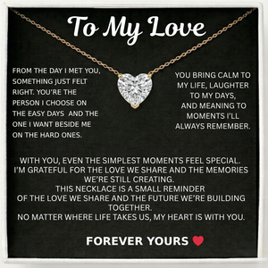 Dear Girlfriend - Happy Valentine’s Day Close to My Heart Necklace - Be Mine, Always
